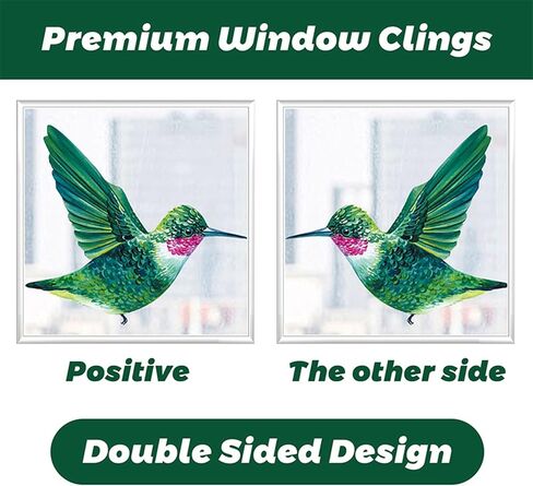 38 Pieces Hummingbirds Window Clings Anti-Collision Window Decals Glass Alert Static Decals Prevent Birds Window Strikes for Window Glass Living Room Door Decoration (Hummingbirds) in Saudi Arabia