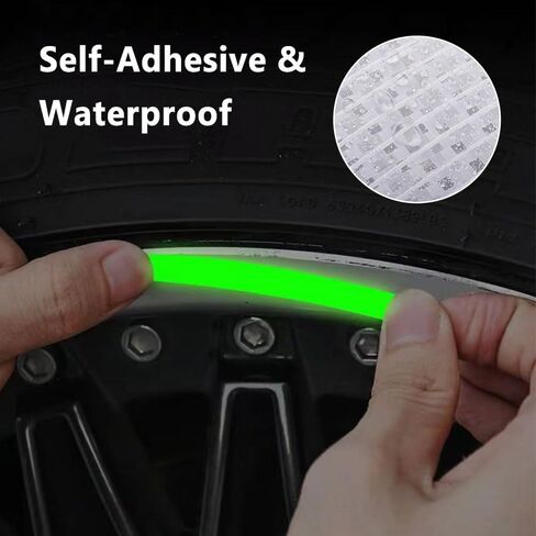 100 قطعة من الملصقات العاكسة للضوء، عاكسة للضوء، عاكسة لعجلات الدراجات النارية والسيارات والدراجات النارية، ملصقات عاكسة للضوء لتزيين السلامة الليلية وشريط عالمي وملصقات عاكسة متعددة الألوان in Kuwait