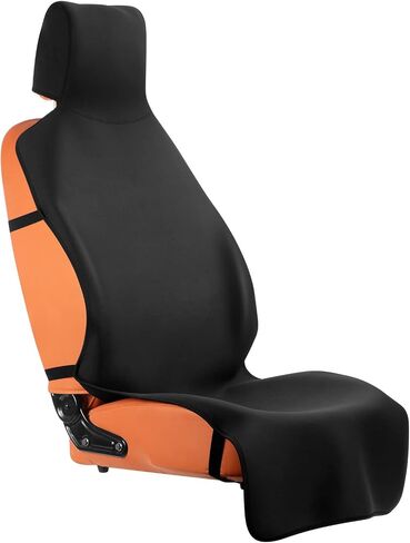 seceles Car Seat Seat Protector Extended Waterproof Car Seat Cover Towel with 3 Buckle Straps, Premium Universal Fit Washable Neoprene Non-Slip Backing Stain Resistant Automotive Protector (Beige) in Saudi Arabia