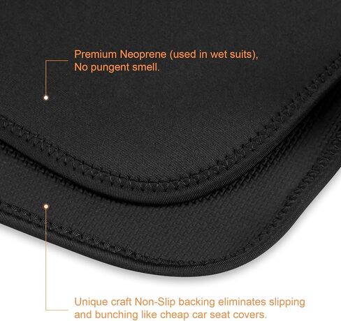 seceles Car Seat Seat Protector Extended Waterproof Car Seat Cover Towel with 3 Buckle Straps, Premium Universal Fit Washable Neoprene Non-Slip Backing Stain Resistant Automotive Protector (Beige) in Saudi Arabia