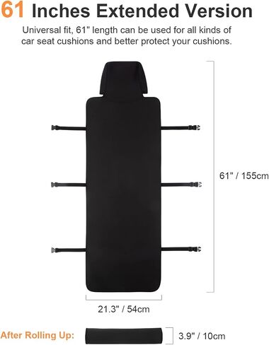 seceles Car Seat Seat Protector Extended Waterproof Car Seat Cover Towel with 3 Buckle Straps, Premium Universal Fit Washable Neoprene Non-Slip Backing Stain Resistant Automotive Protector (Beige) in Saudi Arabia
