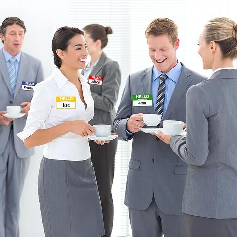 400 قطعة من ملصقات ملصقات الاسم مقاس 3.62 * 2.25 بوصة "Hello My Name is" شارة اسم ملونة للمدرسة، والمكتب، والحفلات ذات الطابع الشخصي، والأسرة، والمنافسة in Kuwait