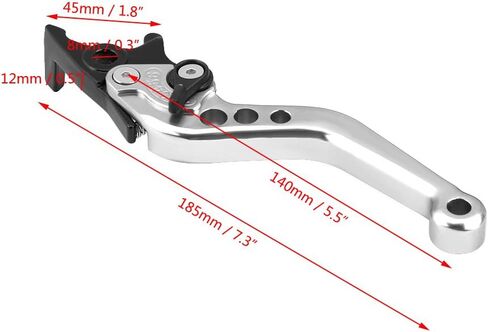Keenso Double Disc Brake Lever, Aluminum Alloy Motorcycle Clutch Lever Brake Handle Levers for GY6 Xmax 400(Silver) in Saudi Arabia