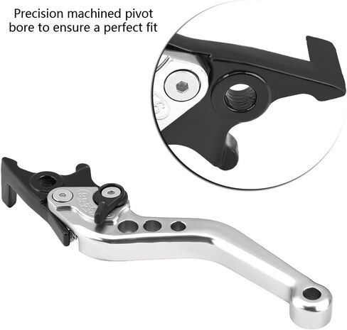 Keenso Double Disc Brake Lever, Aluminum Alloy Motorcycle Clutch Lever Brake Handle Levers for GY6 Xmax 400(Silver) in Saudi Arabia