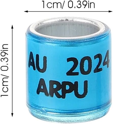 Ipetboom 100pcs Aluminium Pigeon Leg Rings US Style Dove Leg Rings Identify Bands with 2024 Training Identify Birds Foot Ring Dove Training Rings Blue in Saudi Arabia