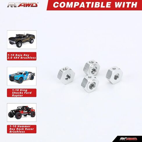 محور سداسي لعجلة RCAWD Baja Rey لـ Losi 1/10 Baja Rey 4WD 1/10 Hammer Rey U4 Rock Racer ترقيات الجزء in Saudi Arabia