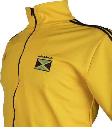 Jamaica Flag Yellow Capoeira Zip Up Jacket Track suit Jumper Unisex’s Top Sweatshirt in Saudi Arabia
