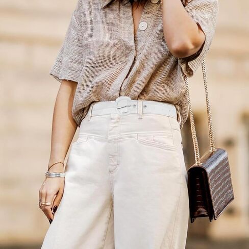 حزام نسائي شفاف، حزام عريض من مادة PVC شفاف كاجوال، إكسسوارات ملابس، حزام خصر بإبزيم شفاف على شكل حرف D in Kuwait