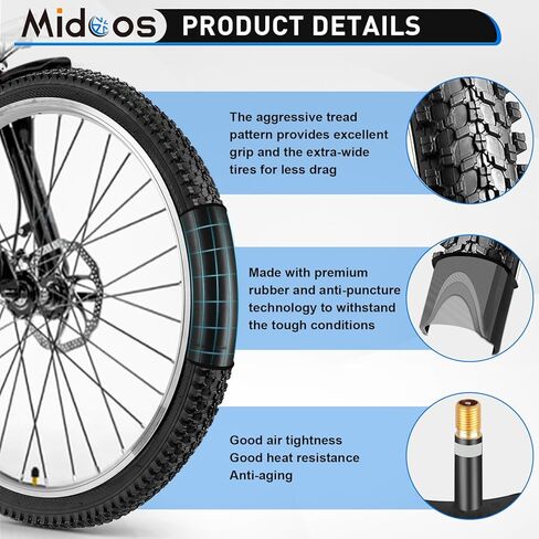 إطار دراجة مقاس 24 بوصة، عبوتان من إطارات الدراجة مقاس 24 × 1.95 مع صمام شريدر، وإطار دراجة مقاس 24 × 1.95 وأنبوب مع رافعتين للإطارات، إطار دراجة جبلية قابل للطي مقاس 24 بوصة × 1.75/1.95/2.0/2.10/2.125 دراجة جبلية in Kuwait