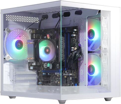 Gaming PC AMD Ryzen5 5600G 6Cores 3.9GHz UP to 4.40 GHz Processor, 16GB DDR4 RAM, 512GB NVMe SSD, AMD Radeon Vega7 Graphics Windows 11 Home - Gaming Desktop Computer White in Saudi Arabia