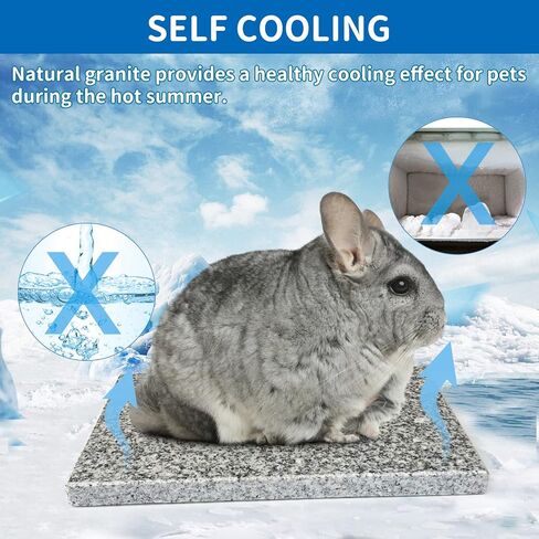 Chinchilla Cooling Stone Durable Cool Down Easy Clean in Hot Summer for Rabbit Hamster Guinea Pig Chinchilla Kitten Small Animals Spots of Grey in Saudi Arabia