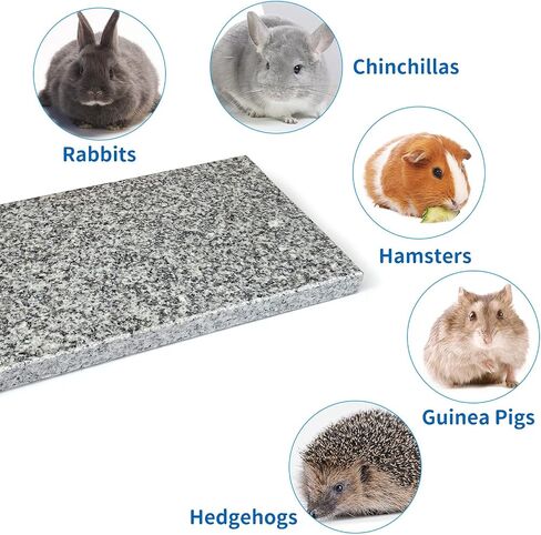 Chinchilla Cooling Stone Durable Cool Down Easy Clean in Hot Summer for Rabbit Hamster Guinea Pig Chinchilla Kitten Small Animals Spots of Grey in Saudi Arabia
