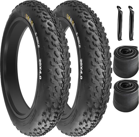 20" E-Bike Fat Tires 20 x 4.0 Folding Bead Tire for Electric Bikes or with AV32mm Tubes Compatible with Wide Mountain Snow Bike Tire in Saudi Arabia
