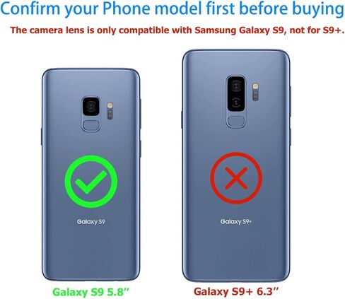 2 Pieces OEM Rear Camera Glass Lens Replacement for Samsung Galaxy S9 G960 (All Models) with Pre-Installed Adhesive and Repair Toolkit in Kuwait