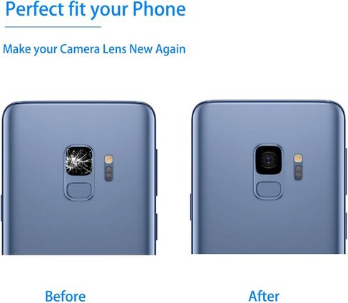 2 Pieces OEM Rear Camera Glass Lens Replacement for Samsung Galaxy S9 G960 (All Models) with Pre-Installed Adhesive and Repair Toolkit in Kuwait