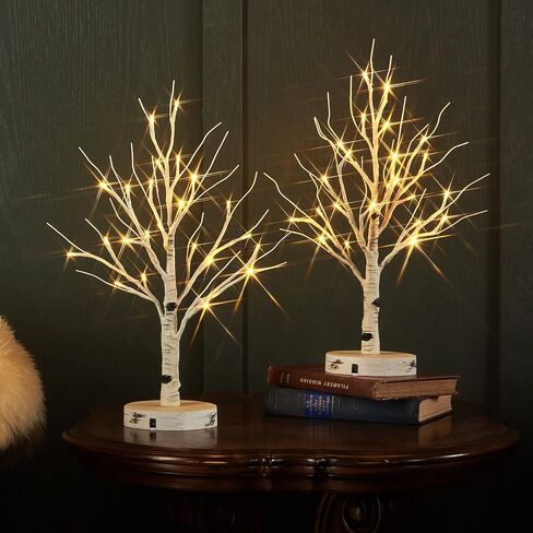 LITBLOOM Lighted Baby Breath Tree 18IN 30 LED Lights with Timer Battery Operated or USB Plug in, Bonsai Tree with Lights for Wedding Party Table Christmas Decoration in Saudi Arabia