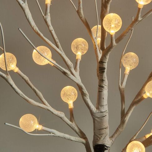 LITBLOOM Lighted Baby Breath Tree 18IN 30 LED Lights with Timer Battery Operated or USB Plug in, Bonsai Tree with Lights for Wedding Party Table Christmas Decoration in Saudi Arabia