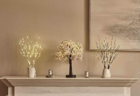 LITBLOOM Lighted Baby Breath Tree 18IN 30 LED Lights with Timer Battery Operated or USB Plug in, Bonsai Tree with Lights for Wedding Party Table Christmas Decoration in Saudi Arabia