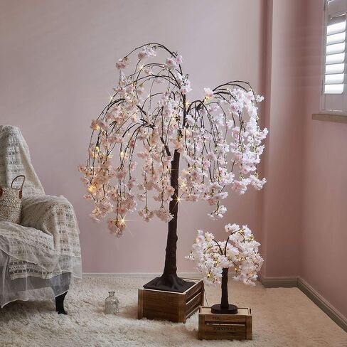 LITBLOOM Lighted Baby Breath Tree 18IN 30 LED Lights with Timer Battery Operated or USB Plug in, Bonsai Tree with Lights for Wedding Party Table Christmas Decoration in Saudi Arabia
