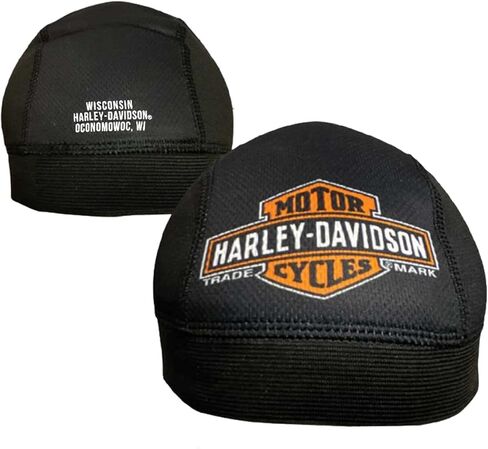 قبعة Harley-Davidson للرجال من البوليستر بشعار Gated Bar & Shield - أسود in Kuwait