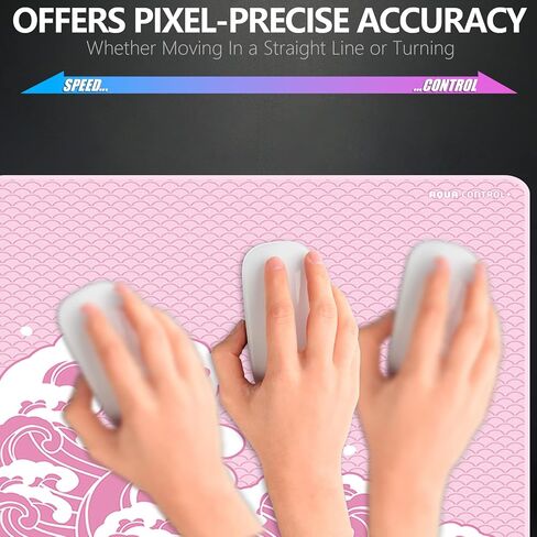 لوحة ماوس للألعاب X-Raypad Aqua Control Plus Wave، لوحة ماوس فائقة الدقة مع سرعة مثالية وقدرة تحكم، انزلاق X وY ثابت، مصممة لمشغلات Fps ذات متطلبات DPI منخفضة in Kuwait