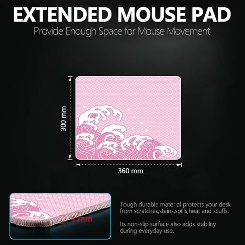 لوحة ماوس للألعاب X-Raypad Aqua Control Plus Wave، لوحة ماوس فائقة الدقة مع سرعة مثالية وقدرة تحكم، انزلاق X وY ثابت، مصممة لمشغلات Fps ذات متطلبات DPI منخفضة in Kuwait