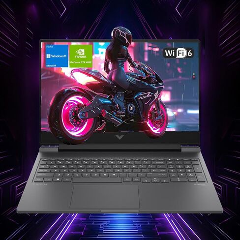 HP Newest Victus 16.1 Ryzen 7 RTX 4060 Gaming Laptop, 16.1" FHD 144Hz, AMD Ryzen 7 8845HS (Beats i7-1355U), NVIDIA GeForce RTX 4060, 16GB DDR5 RAM, 1TB SSD, RGB Backlit KB, Wi-Fi 6, Windows 11 Home in Saudi Arabia