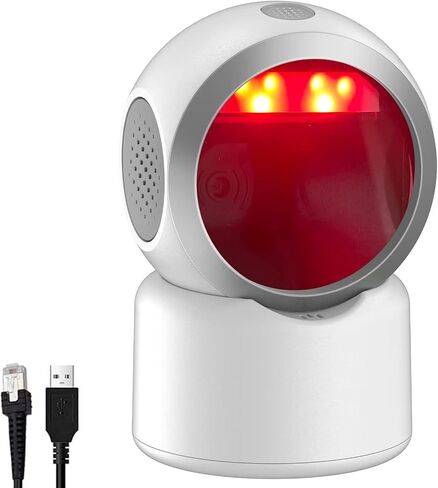 1D 2D QR متعدد الاتجاهات قارئ ماسح الباركود التلقائي بدون استخدام اليدين. قارئ الباركود USB Symcode التلقائي لاستشعار الصور ماسح الباركود. in Saudi Arabia