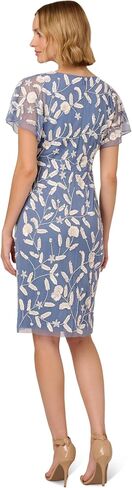 Adrianna Papell Women's Beaded Mesh Dress in Saudi Arabia