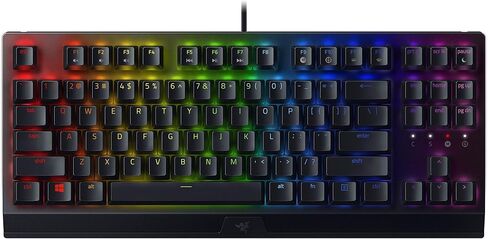 Razer BlackWidow V3 Tenkeyless Mechanical Gaming Keyboard: Razer Mechanical Switches - Chroma RGB Lighting - Compact Form Factor - Programmable Macro Functionality - USB Passthrough (Renewed) in Saudi Arabia