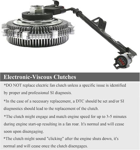3282 قابض محرك المروحة E-V شديد التحمل لمحرك دودج [الكمون ديزل L6]، 2004-2009 رام 2500/3500/4000 5.9L 360 cid، 2007-2010 رام 2500/3500/4000/4500/5500 6.7L 408 cid in Saudi Arabia