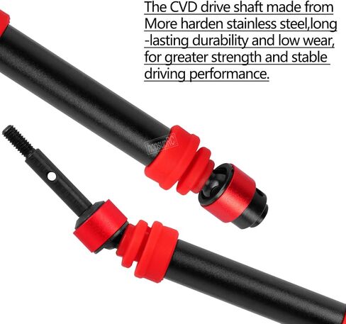 #45 Steel RC Drive Shaft Axles Upgrades Part for 1/10 Slash 2wd (VXL),Harden Front axle&Rear CVD Driveshafts Hops up,Black witrh Red(2PCS) in Saudi Arabia