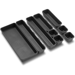 مجموعة Madesmart Value Collection مجموعة صناديق متشابكة مكونة من 9 قطع للتخزين المتين متعدد الأغراض وقابل للتخصيص، وأحجام متنوعة، من الجرانيت in Kuwait