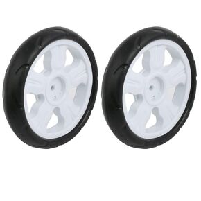 uxcell 2pcs 190mm Dia Plastic Single Wheel Pulley Rolling Roller White 8x25mm