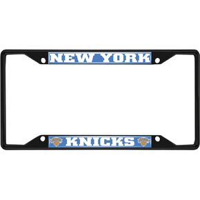 FANMATS 31335 New York Knicks Metal License Plate Frame Black Finish