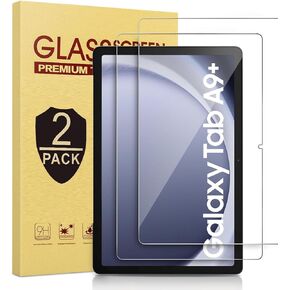 [2 Pack] Screen Protector For Galaxy Tab A9 Plus Tablet A9+ 11 inch 2023, Tempered Glass Film Guard For Samsung Tablet A9+ Model SM-X210/X216/X218 Anti-Scratch 9H Hardness Bubble-free Clear