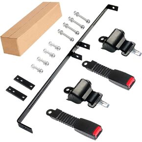 Golf Cart Retractable 42" Seat Belts with Belt Bracket Kit for Yamaha Club Car DS Precedent EZGO TXT RXV