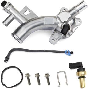 Upgraded Aluminum Engine Coolant Housing Water Outlet Compatible With Buick Encore Chevy Cruze Sonic Trax 1.4L 2012-2020 25193922