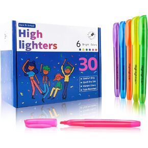 Highlighters Assorted Colors, 120 Pack Highlighters Bulk : No Bleed & Dry-Quickly, Highlighter Set : Chisel Tip & 6 Bright Colors, Highlighter Markers for school | college | office supplies