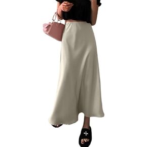 Womens Skirt High Waisted Skirts Satin Skirt Midi Silk Skirts for Women Skirts for Women Trendy