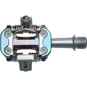 HT Components, M2 Leopard M, Pedals, Body: Aluminum, Spindle: Cr-Mo, 9/16'', Oil Slick, Pair