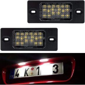 Xenon White LED License Plate Lights for Volkswagen Touareg Tigvan VW Passat Jetta Wagon MK5 Golf Rear License Plate Lamps built-in Can-bus Error Free