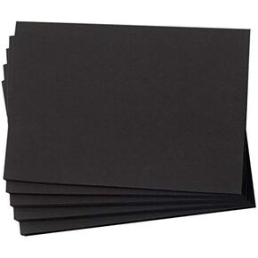 Hamilco Black Colored Cardstock Thick paper - Blank Note Greeting Invitations & Index Cards - 5 x 7" Heavy Weight 80 lb Scrapbook Chalkboard Card Stock - 50 Pack in Kuwait