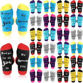 24 Pairs CNA Week Nurse Appreciation Socks Gift Thank You for All You Do We Appreciate You Socks Employee Appreciation Gift Graduation Gift Socks for CNA Coworker Nurse Teacher Doctor