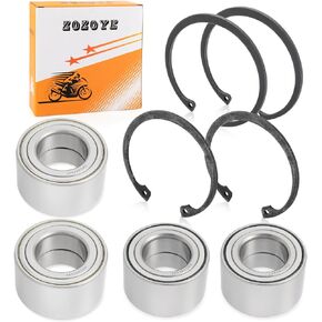 Front and Rear Wheel Bearings + CIRCLIP Compatible with Polaris Sportsman 400 450 500 570 600 700 800 Ranger 400 425 500 570 700 ETX EV ACE 500 570 2x (40x74x40mm + 36x64x37mm)