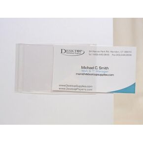 Clear Adhesive Business Card Sleeves - 100 Pieces