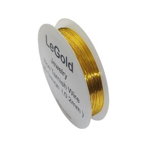 30 Gauge 20 Meter Jewelry Beading Craft Copper Wire Non Tarnish Resistant Gold Color in Kuwait