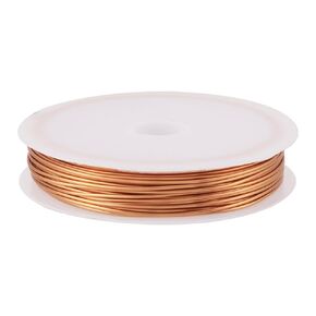 Pandahall 125 Feet Pink Copper Wire 26 Gauge Tarnish Resistant Jewelry Craft Wire Artistic Wire Metal Beading Wire for Wrapping Weaving Gardening Bracelet Making