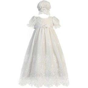 Baby Girl Baptism Dress - Christening Dresses for Baby Girl - White Baptismal Gown - Vestido de Bautizo para Niña Bebe
