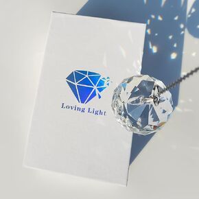 Loving Light Memorial Gifts 40 mm Crystal Ball, Sympathy Gift Rainbow Maker, in Memory of Loved one Gifts.